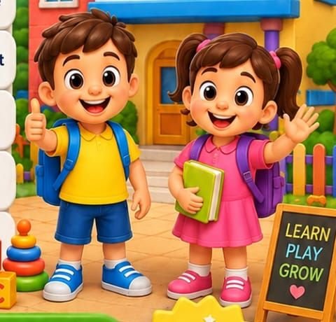 Happy preschool children